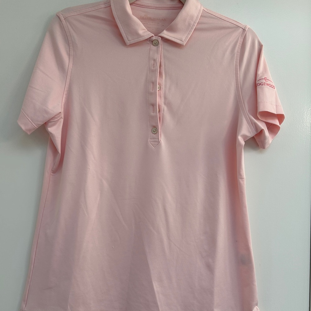 Peter Millar Pink Short Sleeve Golf Polo